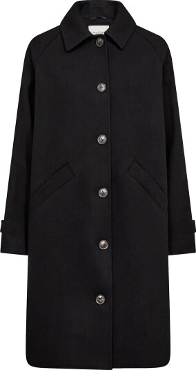 Bruun & Stengade Bs Ylva Regular Fit Coat - BLACK - 40