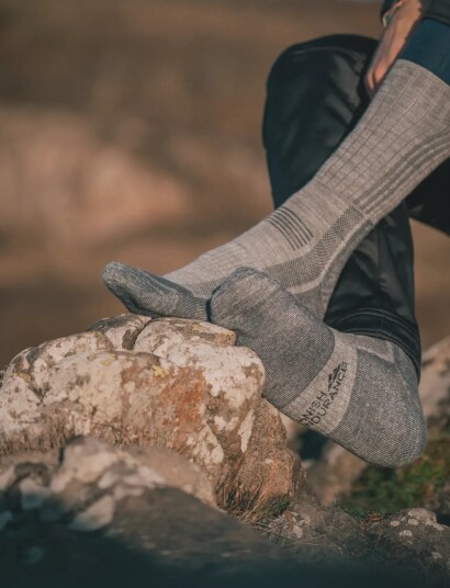 Danish Endurance Premium Hiking Crew Socks 2 Pack   Multi/patterned   39 42