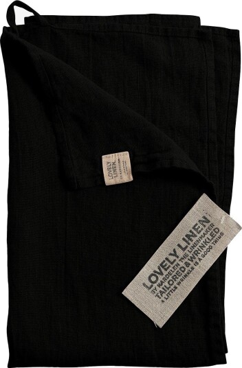 Lovely Linen Kjøkkenhåndkle Lovely i vasket lin Svart Lovely Linen Kjøkkenhåndkle Lovely i vasket lin Svart