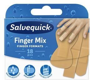 Salvequick Finger Mix   18 stk