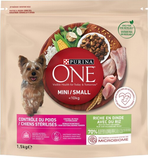 Purina One Tørrfôr Mini Weight Control Sterilised & Ris Kalkun 18 kg 12 X 1.5 kg