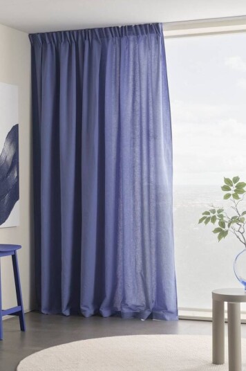 Jotex KIT gardin med multifunksjonsbånd 1 lengde - ekstra bred Blå lavendel 1707098-06-220 1707098-07-250