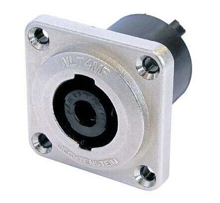 Neutrik Speakon Chassi 4p (F) Metall, Sølv Finish (Nlt4mp)