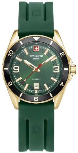 Swiss Alpine Military Herreklokke 7034.1818 Sierra Grønn/Gummi Ø42