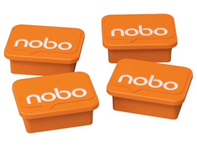 Nobo Orange Whiteboard Magneter 4-pakk Nobo Orange Whiteboard Magneter 4-pakk