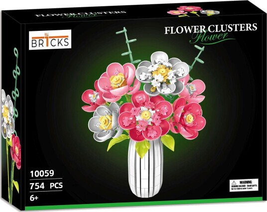 Br1cks Rosebukett Med Vase Byggesett 6+ År 754 Deler Br1cks Rosebukett Med Vase Byggesett 6+ År 754 Deler
