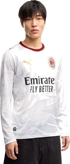 PUMA AC Milan Bortetrøye Replica Langermet Hvit Størrelse L