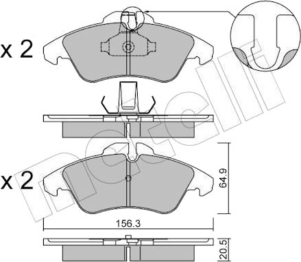 METELLI 22 0256 1 Bremseklosser
