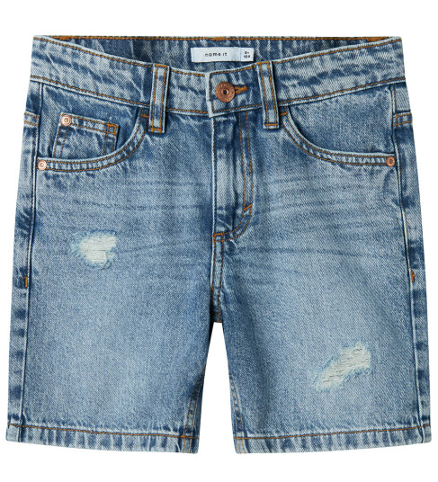 Name It Medium Blue Denim Silas Loose Denim Shorts Noos 152