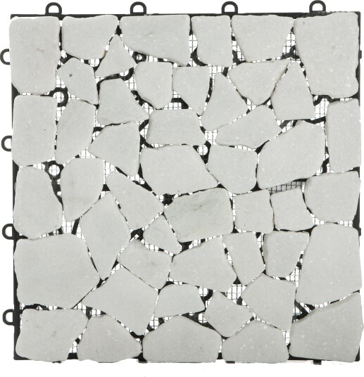 Hageflis hvit marmor 30x30cm