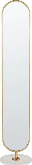 Klädhängare med spegel Beliani Moody NO_BRAND GOLD\|\|White -