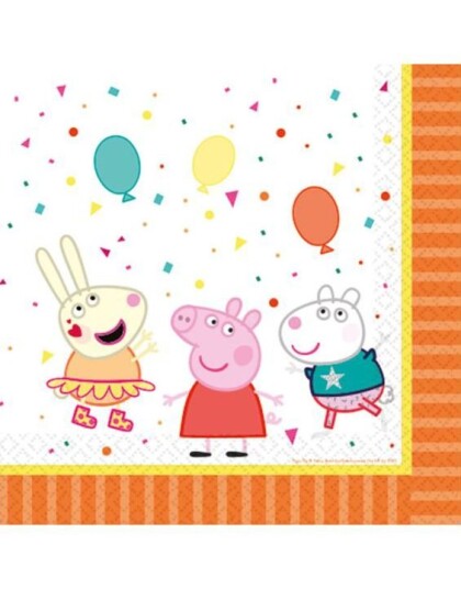 Amscan 16 stk 33x33 cm Servietter Peppa Pig 9906331