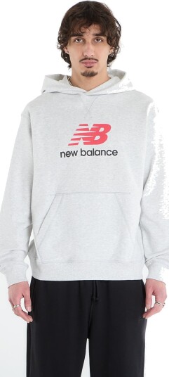 New Balance Athletics French Terry Logo Hoodie   Grey   L