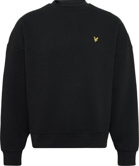 Lyle & Scott Quilted Crewneck Sweatshirt JET BLACK XXL