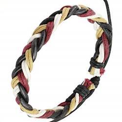 Armbånd i læder og bomuld.. Armbånd i læder og bomuld..