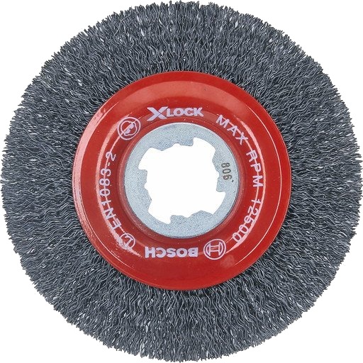 Bosch X-Lock-Skivebørste I Stål, Krympet, 115, Stål Bosch X-Lock-Skivebørste I Stål, Krympet, 115, Stål