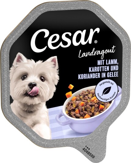 Cesar Våtfôr Megapakke Skål Gulrøtter Og Koriander I Gelé Lam 28 X 150 G