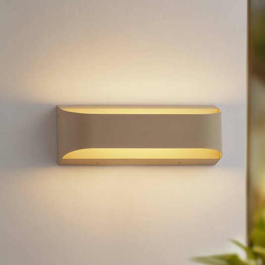 Utendørs LED vegglampe Lenore Lindby Krem / amber Aluminium Moderne Utendørs LED vegglampe Lenore Lindby Krem / amber Aluminium Moderne