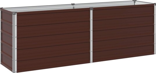 vidaXL Hevet Hagebed Brun 160 x 40 x 55 cm kaldvalset stål