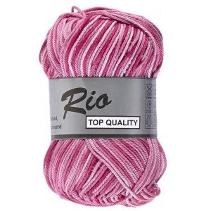 Lammy Rio Garn Print 630 Rosa/Cerise/Lilla 50 gram