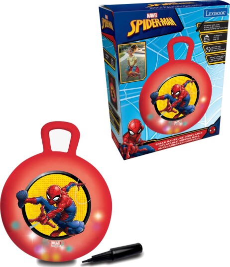 Marvel Spider-Man Oppblåsbar Hoppeball Med Lyseffekt
