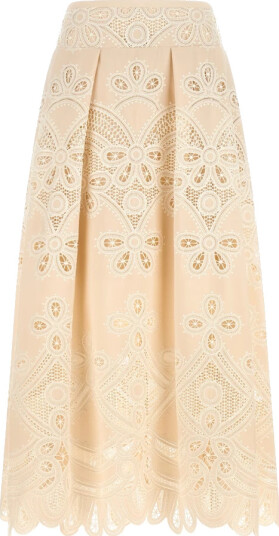 Elie Saab Dame Skjørt Hvit S,