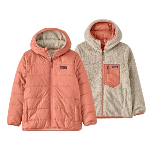 Patagonia   Kids Reversible Ready Freddy Hoody Moment Pink   L 12år | Barn
