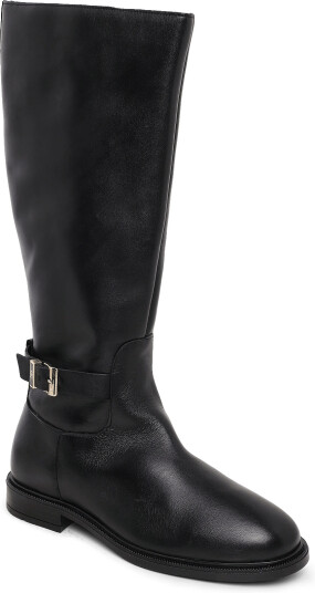 Tommy Hilfiger Th Buckle Leather Knee Boot Black 41