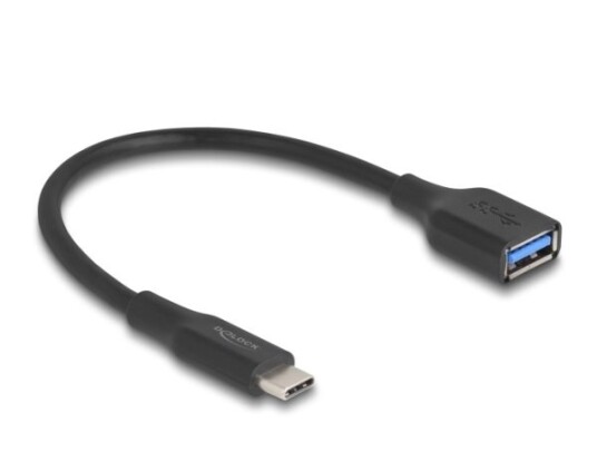 Delock Usb 10 Gbps-Adapter Usb Type-C Hann Til Type-A Hunn 19 Cm 60 W Qc 3.0 Svart