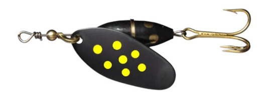Myrans Spinner, Panter sort/gul, 7 gram