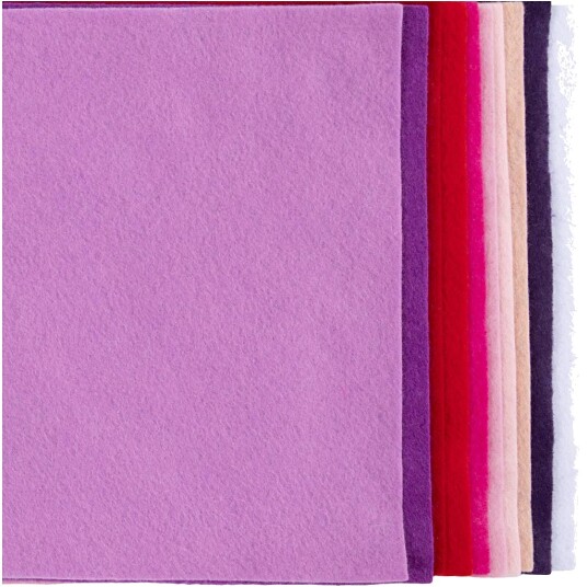Diverse Hobbyfilt A4 ark 210x297 mm tykkelse 2 mm lilla pink harmoni 10 ark 1 pk Diverse Hobbyfilt A4 ark 210x297 mm tykkelse 2 mm lilla pink harmoni 10 ark 1 pk