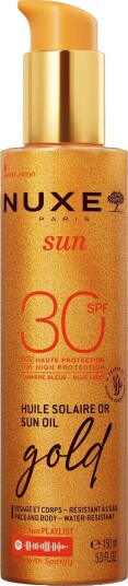 Nuxe Sun Gold Tanning Oil For Face And Body Spf 30 150 Ml - Nuxe