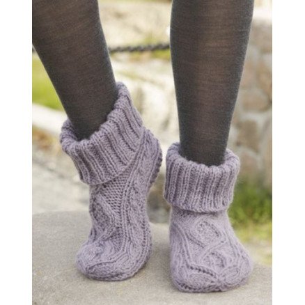 Celtic Dancer by DROPS Design Tøfler Strikkeoppskrift str 35 37 41 43