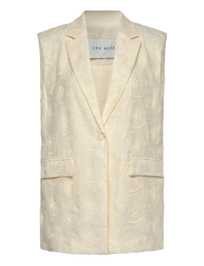 Copenhagen Muse Cmbloomie Waistcoat CreaM Copenhagen Muse Cmbloomie Waistcoat CreaM
