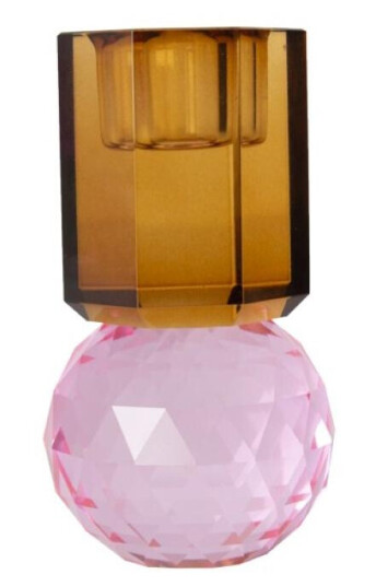C'est Bon Lysestake Krystall Pink-Amber 6x10 C'est Bon Lysestake Krystall Pink-Amber 6x10