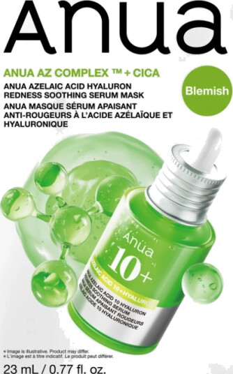 Anua Azelaic Acid Hyaluron Serum Mask - Beroligende Ansiktsmaske 1 stk