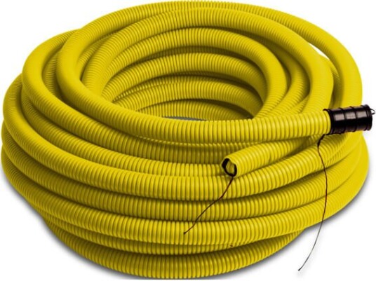 Infraplast DV Korrugert rør 50mm med tråd 50m Gul - 2800961 Infraplast DV Korrugert rør 50mm med tråd 50m Gul - 2800961