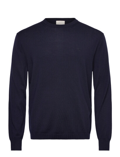 Calvin Klein Ls 100% Merino Crew 14Gg Navy S