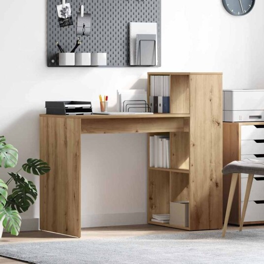  Skrivebord Artisan Eik Sponplate Medium Skrivebord Rektangulær