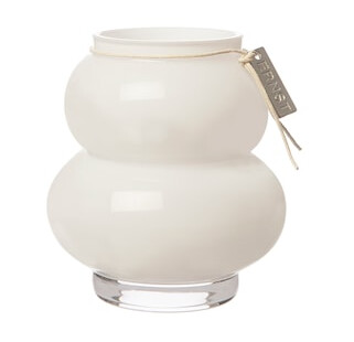 Glassvase Hvit d5,5xh10 cm