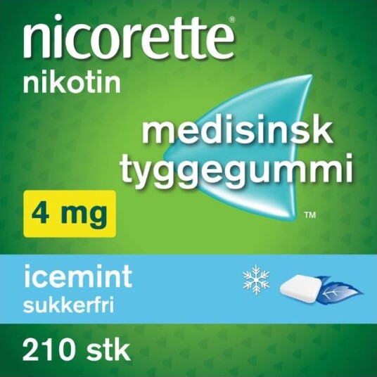 Nicorette Tyggegummi 4mg Icemint 210 ENPAC Nicorette Tyggegummi 4mg Icemint 210 ENPAC