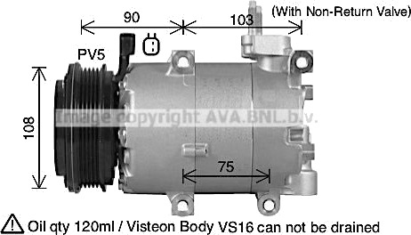AC-kompressor PRASCO FDK674