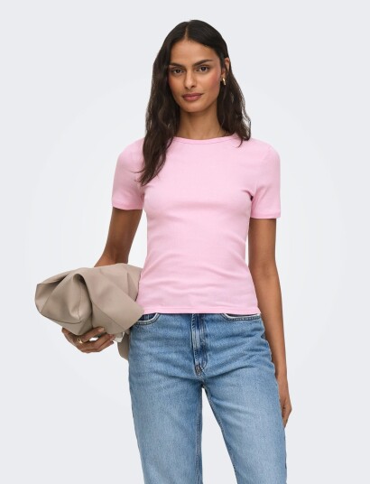 JDY Jdylucky S/S O Neck Top Jrs Noos Pink XS