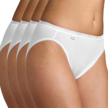Sloggi Truser 4P Basic Plus Tai Hvit bomull 42 Dame Sloggi Truser 4P Basic Plus Tai Hvit bomull 42 Dame