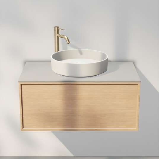 INR Iconic Nordic Rooms Air Wood Servantskap Hel Front med 2 Skuffer Natural oak / 80cm INR Iconic Nordic Rooms Air Wood Servantskap Hel Front med 2 Skuffer Natural oak / 80cm