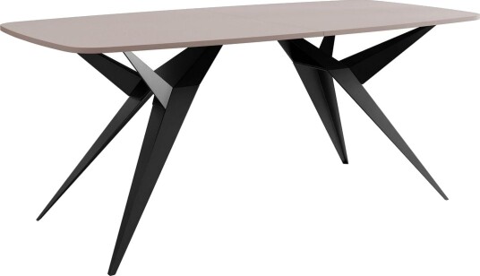 Elvora Matbord 160 cm Rektangulær - Beige/Svart