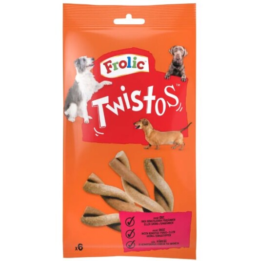 Frolic Twistos okse 18 x 105gr Frolic Twistos okse 18 x 105gr