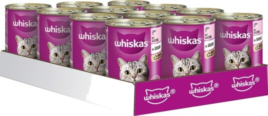 Whiskas Våtfôr 1+ Bokser 1+ Laks I Gelé 24 X 400 G Whiskas Våtfôr 1+ Bokser 1+ Laks I Gelé 24 X 400 G