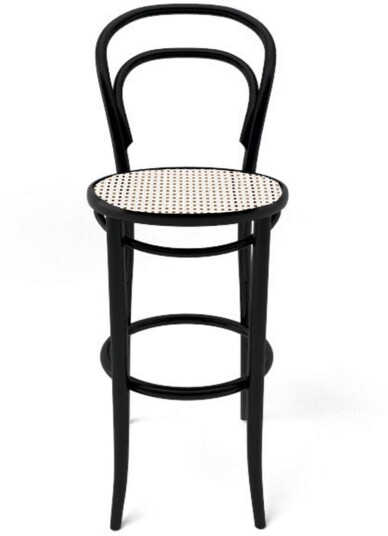 Ton - Barstool 14 Low Black B123 / Cane Barstoler Michael Thonet Svart Tre