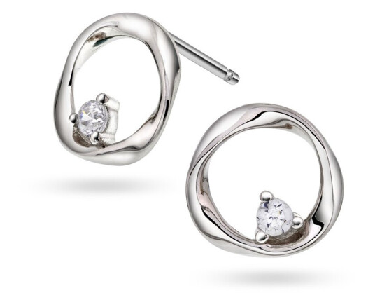 Pan Jewelry, Øredobber i 925 sølv med zirkonia Pan Jewelry, Øredobber i 925 sølv med zirkonia